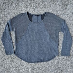 Prana Remi Waffle Knit Pullover Organic Cotton Long Sleeve Shirt Womens Size XL